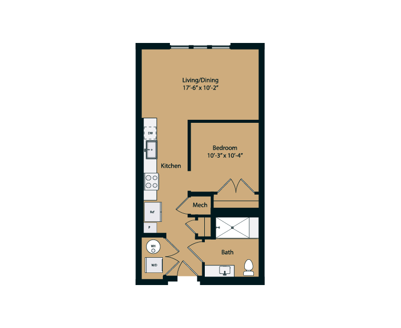 Floor plan layout diagram for E1